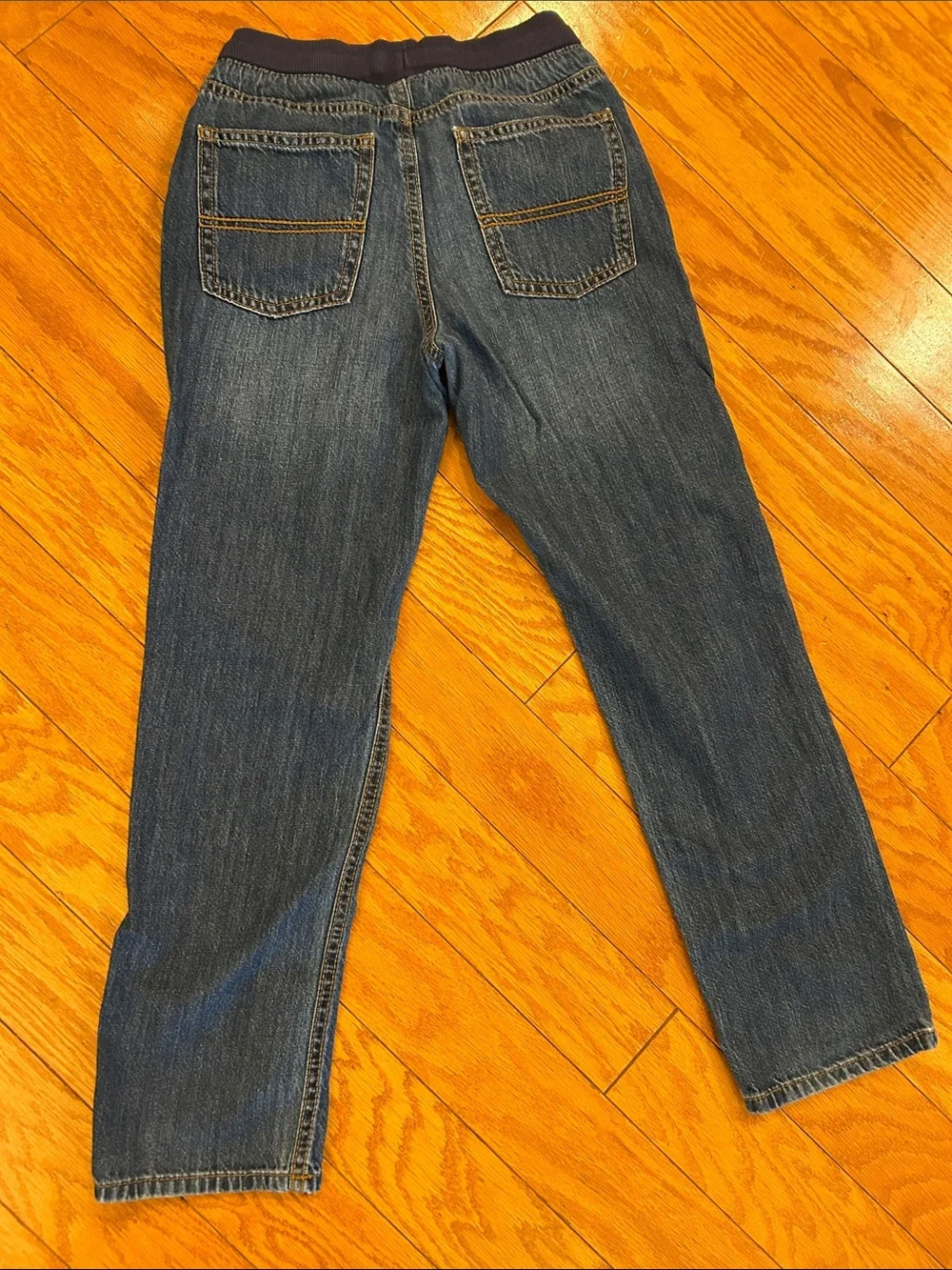 Carter's Navy Elastic-Waist Dark Blue Denim Jeans